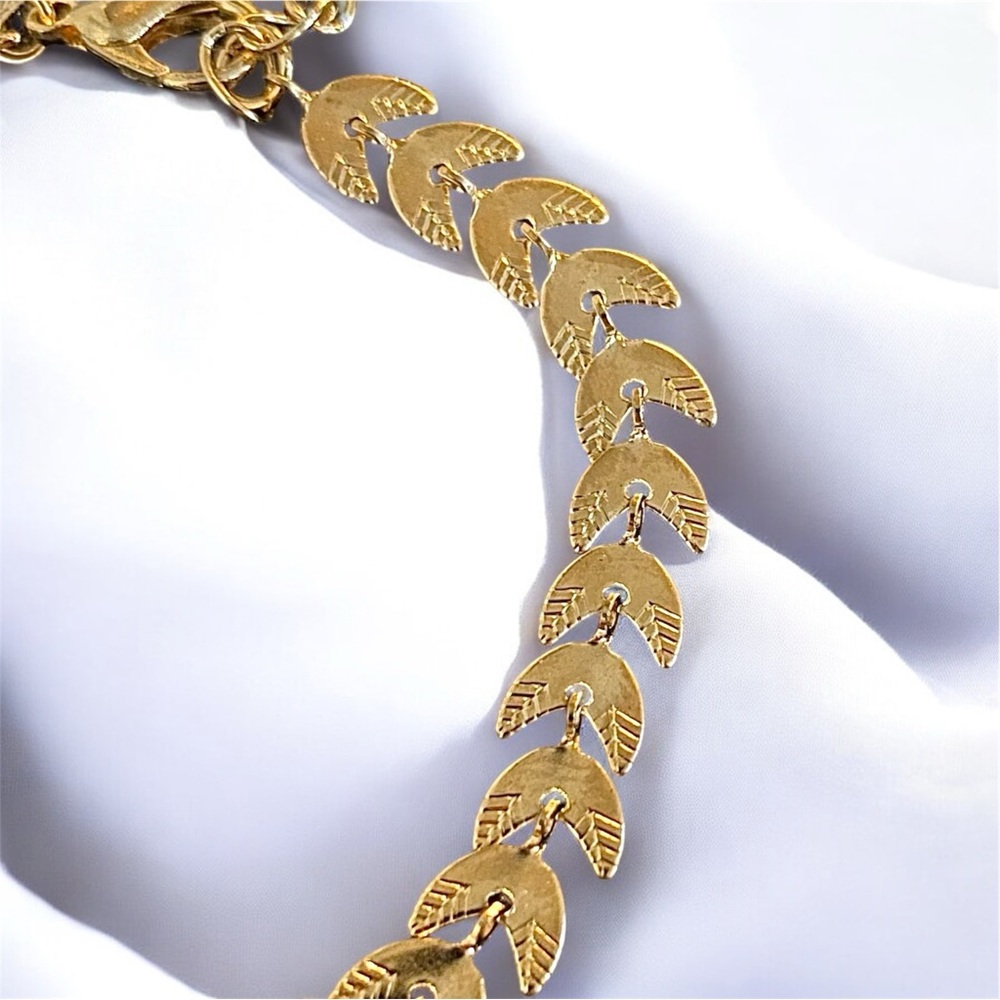 14k gold plated 6.5 inch bracelet with 2 inch extender bracelet - CLEARANCE! - Picture 3 of 5